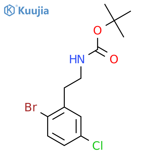 tert-butyl N-2-(2-bromo-5-chlorophenyl)ethylcarbamate structure