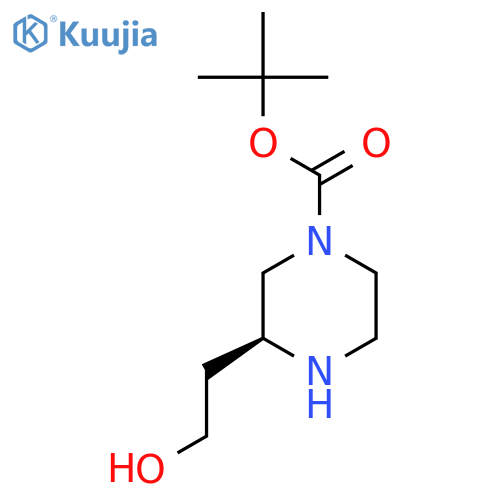 tert-butyl (3S)-3-(2-hydroxyethyl)piperazine-1-carboxylate structure
