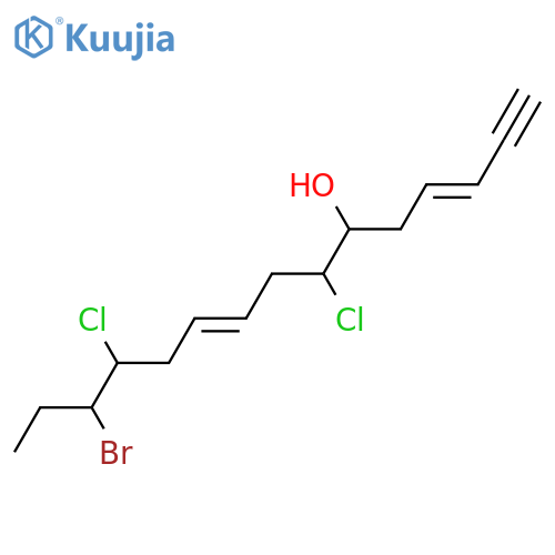 13-Bromo-7,12-dichloro-3,9-pentadecadien-1-yn-6-ol; (3ξ,6ξ,7ξ,9E,12ξ,13ξ)-form structure