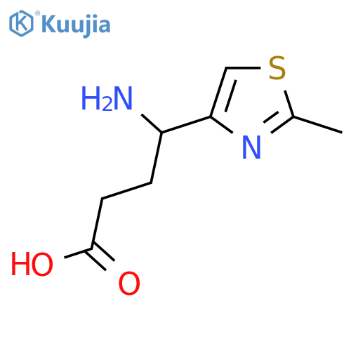 4-Amino-4-(2-methyl-1,3-thiazol-4-yl)butanoic acid structure