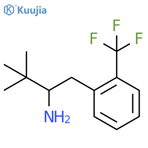 3,3-Dimethyl-1-[2-(trifluoromethyl)phenyl]butan-2-amine structure