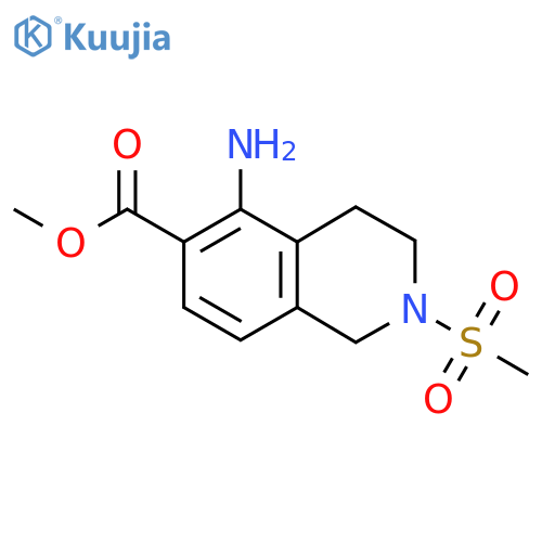 Methyl 5-amino-2-methanesulfonyl-1,2,3,4-tetrahydroisoquinoline-6-carboxylate structure