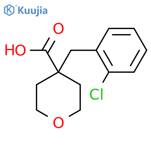 4-(2-Chlorobenzyl)tetrahydro-2H-pyran-4-carboxylic acid structure