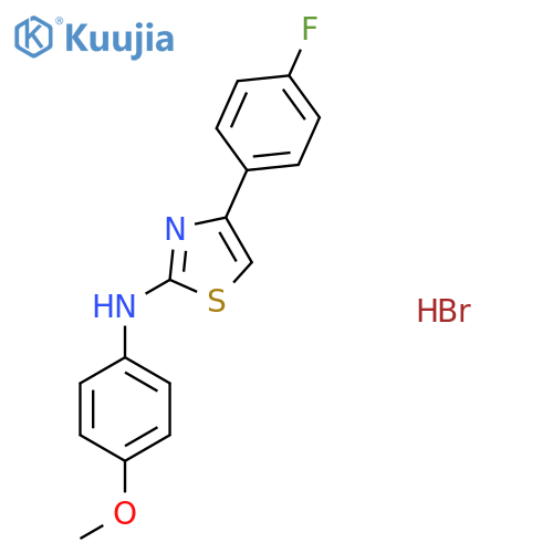 4-(4-Fluorophenyl)-N-(4-methoxyphenyl)-1,3-thiazol-2-amine;hydrobromide structure