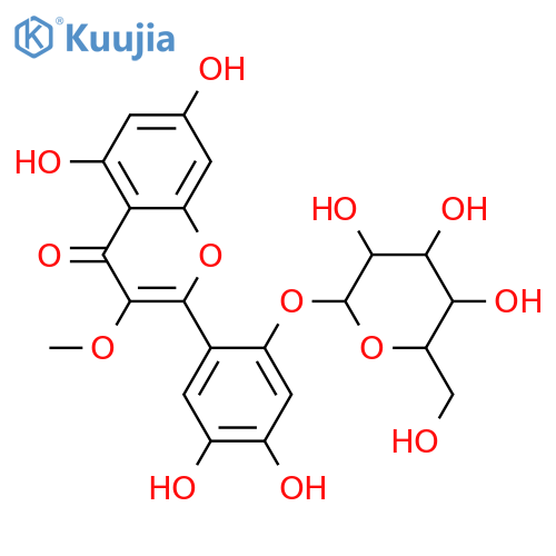 2',3,4',5,5',7-Hexahydroxyflavone; 3-Me ether, 2'-O-β-D-glucopyranoside structure