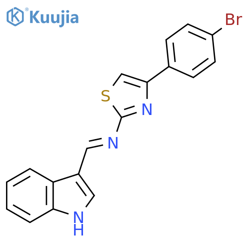 2-(1-Aza-2-indol-3-ylvinyl)-4-(4-bromophenyl)-1,3-thiazole structure