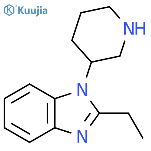 2-Ethyl-1-piperidin-3-yl-1H-benzoimidazole structure