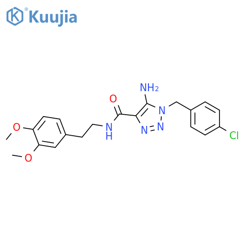 5-amino-1-[(4-chlorophenyl)methyl]-N-[2-(3,4-dimethoxyphenyl)ethyl]-1H-1,2,3-triazole-4-carboxamide structure