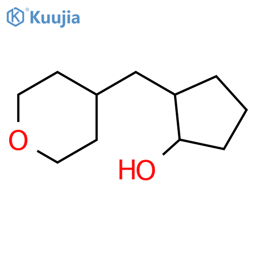 2-(oxan-4-yl)methylcyclopentan-1-ol structure