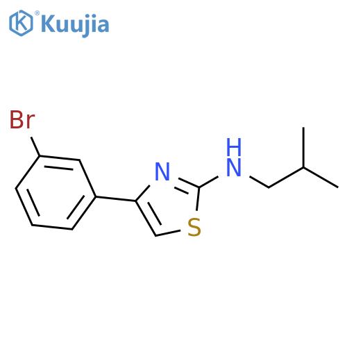 4-(3-bromophenyl)-N-(2-methylpropyl)-1,3-thiazol-2-amine structure