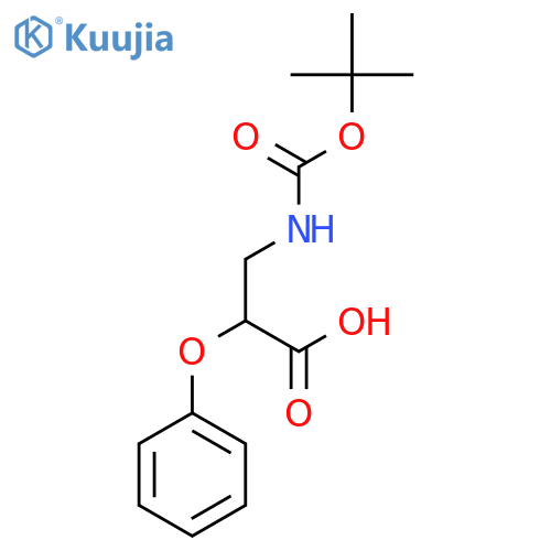 3-{(tert-butoxy)carbonylamino}-2-phenoxypropanoic acid structure