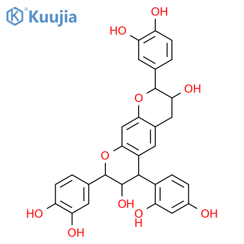 (2R,3S,4S,7S,8S)-4-(2,4-Dihydroxyphenyl)-2,8-bis(3,4-dihydroxyphenyl)-3,4,7,8-tetrahydro-2H,6H-benzo[1,2-b:5,4-b‘]dipyran-3,7-diol structure