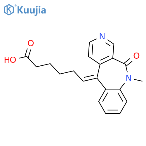 Hexanoic acid,6-(10,11-dihydro-10-methyl-11-oxo-5H-pyrido[3,4-c][1]benzazepin-5-ylidene)-,(Z)- (9CI) structure