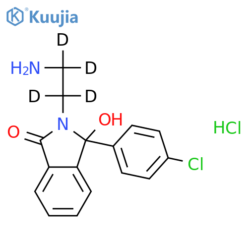 2-(2-Aminoethyl)-3-(4-chlorophenyl)-3-hydroxyphthalimidine-d4 Hydrochloride (Mazindol Metabolite) structure