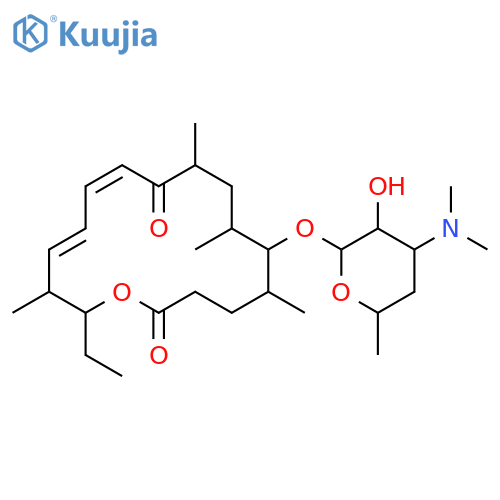 Oxacyclohexadeca-3,11,13-triene-2,10-dione,16-ethyl-5,7,9,15-tetramethyl-6-[[3,4,6-trideoxy-3-(dimethylamino)-b-D-xylo-hexopyranosyl]oxy]-,(3E,5S,6S,7S,9R,11E,13E,15S,16R)- structure