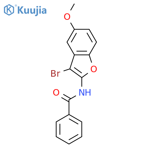 N-(3-Bromo-5-methoxybenzofuran-2-yl)benzamide structure