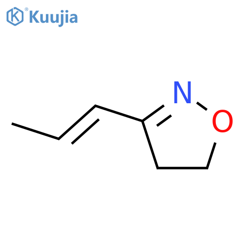 (E)-3-(prop-1-en-1-yl)-4,5-dihydroisoxazole structure