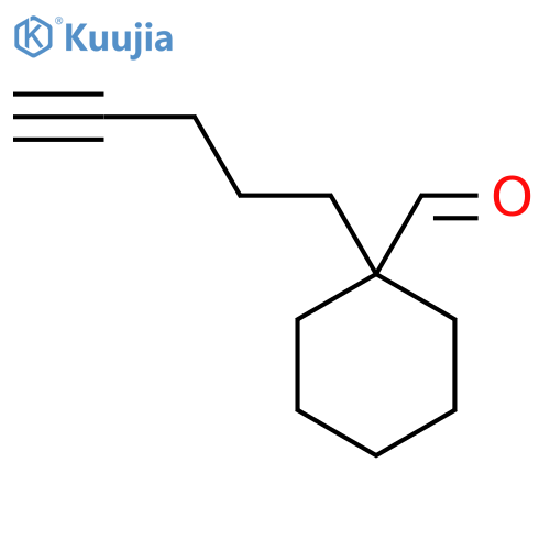 1-(Pent-4-yn-1-yl)cyclohexane-1-carbaldehyde structure
