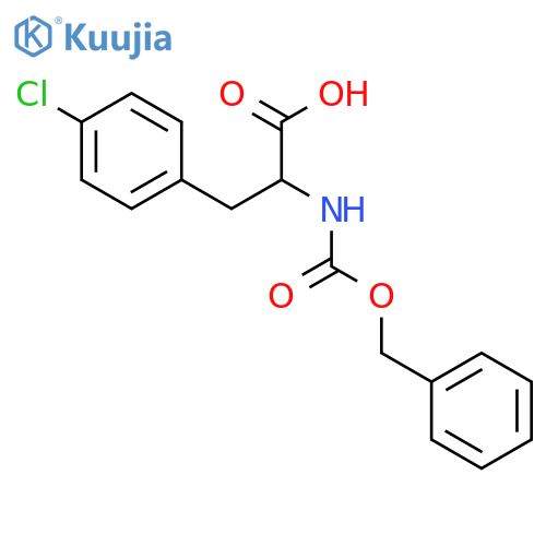 (S)-2-(((Benzyloxy)carbonyl)amino)-3-(4-chlorophenyl)propanoic acid structure