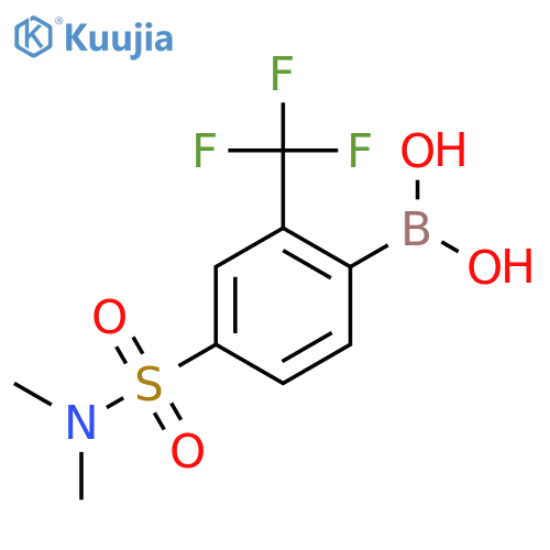 4-(N,N-Dimethylsulfamoyl)-2-trifluoromethylphenylboronic acid structure