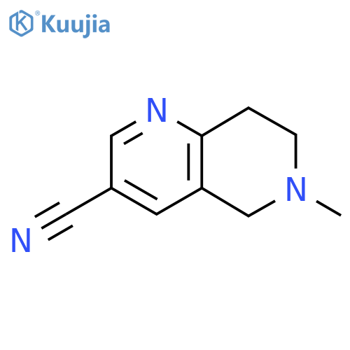 6-Methyl-5,6,7,8-tetrahydro-1,6-naphthyridine-3-carbonitrile structure