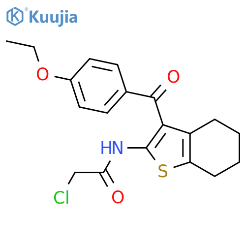 2-Chloro-N-(3-(4-ethoxybenzoyl)-4,5,6,7-tetrahydrobenzo[b]thiophen-2-yl)acetamide structure
