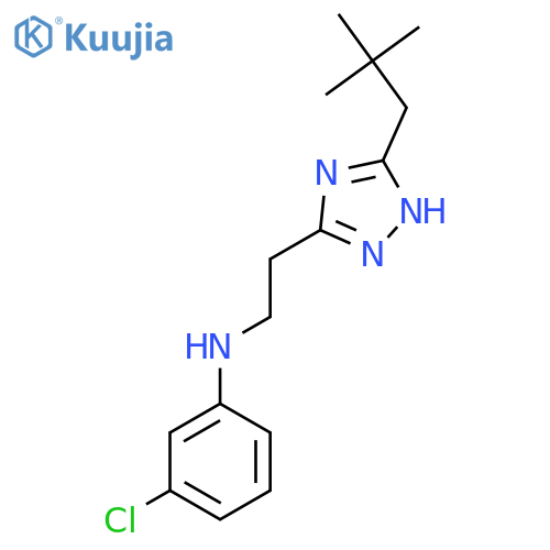 (3-Chloro-phenyl)-{2-[5-(2,2-dimethyl-propyl)-1H-[1,2,4]triazol-3-yl]-ethyl}-amine structure