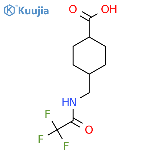 (1r,4r)-4-[(Trifluoroacetamido)methyl]cyclohexane-1-carboxylic acid structure