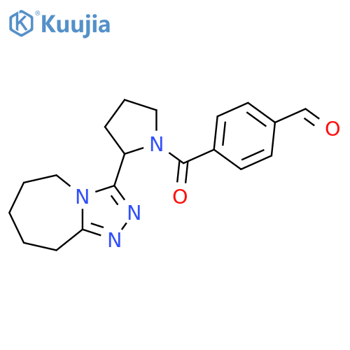 4-[[2-(6,7,8,9-Tetrahydro-5H-1,2,4-triazolo[4,3-a]azepin-3-yl)-1-pyrrolidinyl]carbonyl]benzaldehyde structure