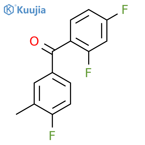 (2,4-Difluorophenyl)(4-fluoro-3-methylphenyl)methanone structure