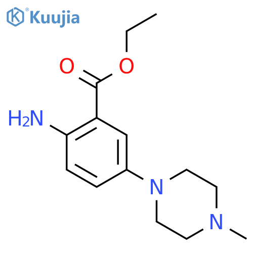 ethyl 2-amino-5-(4-methylpiperazin-1-yl)benzoate structure