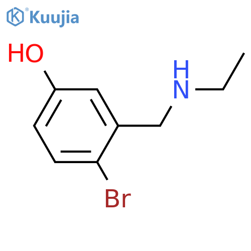 4-bromo-3-[(ethylamino)methyl]phenol structure