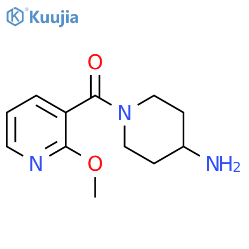 1-(2-methoxypyridine-3-carbonyl)piperidin-4-amine structure