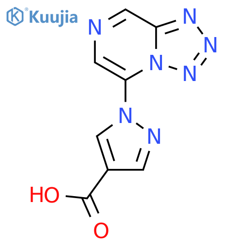 1-{[1,2,3,4]tetrazolo[1,5-a]pyrazin-5-yl}-1H-pyrazole-4-carboxylic acid structure