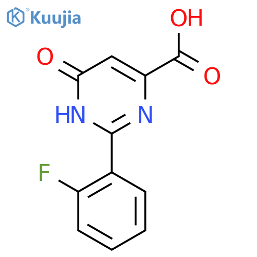 2-(2-Fluorophenyl)-6-oxo-1,6-dihydropyrimidine-4-carboxylic acid structure