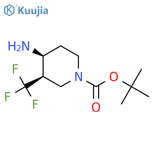 tert-butyl (3R,4S)-4-amino-3-(trifluoromethyl)piperidine-1-carboxylate structure