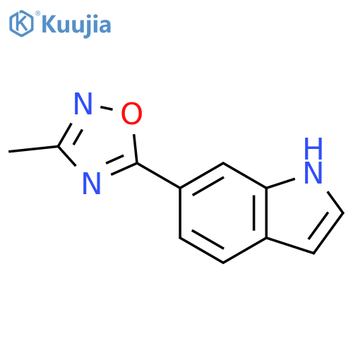 6-(3-methyl-1,2,4-oxadiazol-5-yl)-1H-indole structure