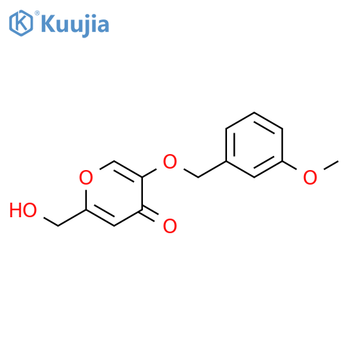2-(hydroxymethyl)-5-[(3-methoxyphenyl)methoxy]-4H-pyran-4-one structure