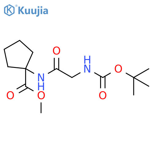 methyl 1-(2-{[(tert-butoxy)carbonyl]amino}acetamido)cyclopentane-1-carboxylate structure