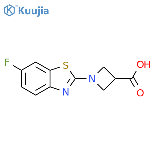 1-(6-Fluoro-1,3-benzothiazol-2-yl)azetidine-3-carboxylic acid structure