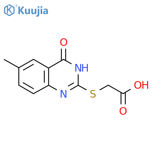 (6-METHYL-4-OXO-3,4-DIHYDRO-QUINAZOLIN-2-YLSULFANYL)-ACETIC ACID structure