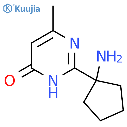 2-(1-aminocyclopentyl)-6-methyl-3,4-dihydropyrimidin-4-one structure
