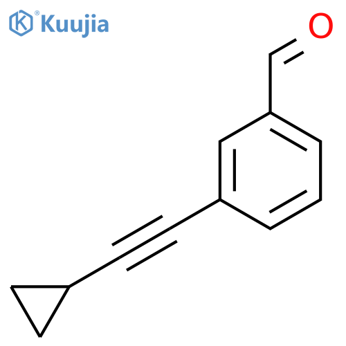 3-(2-Cyclopropylethynyl)benzaldehyde structure