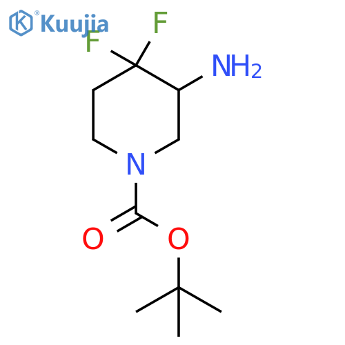 tert-butyl 3-amino-4,4-difluoropiperidine-1-carboxylate structure