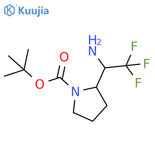 tert-butyl 2-(1-amino-2,2,2-trifluoroethyl)pyrrolidine-1-carboxylate structure