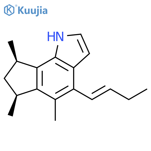 Cyclopent[g]indole,4-(1E)-1-buten-1-yl-1,6,7,8-tetrahydro-5,6,8-trimethyl-, (6S,8R)- structure