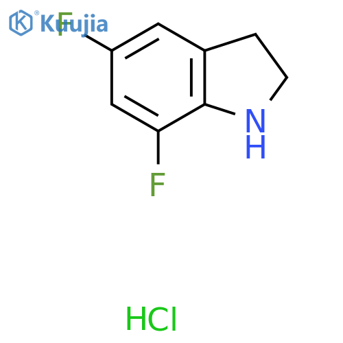 5,7-Difluoroindoline hydrochloride structure