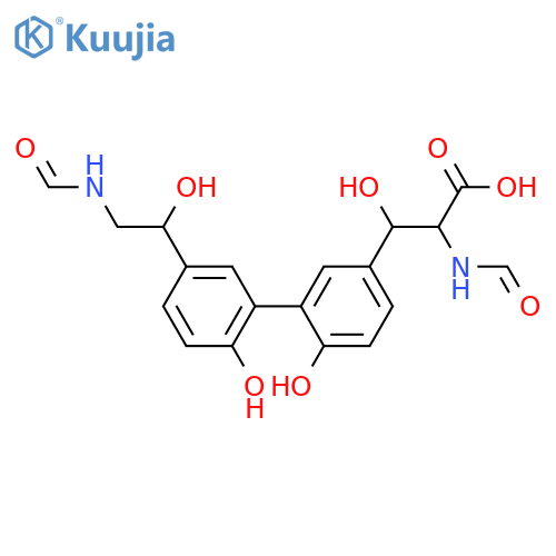 [1,1'-Biphenyl]-3-propanoicacid, a-(formylamino)-5'-[2-(formylamino)-1-hydroxyethyl]-b,2',6-trihydroxy- (9CI) structure