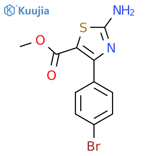 Methyl 2-amino-4-(4-bromophenyl)-1,3-thiazole-5-carboxylate structure