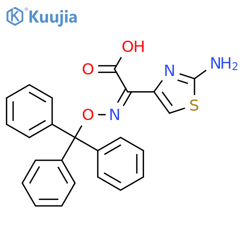 (Z)-2-(2-Aminothiazol-4-yl)-2-((trityloxy)imino)acetic acid structure